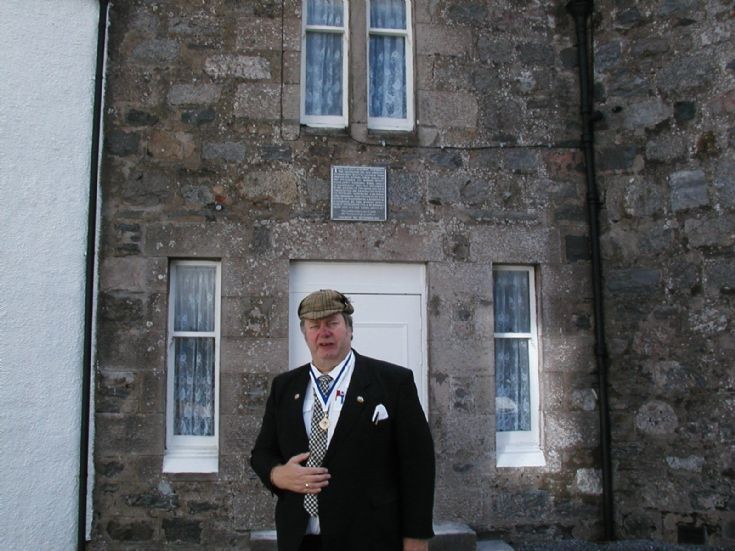 Douglas Abercrombie at the Burns Visit Commemoration Plaque