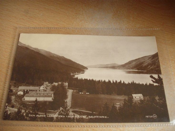 Ben Alder Lodge and Loch Ericht postcard 